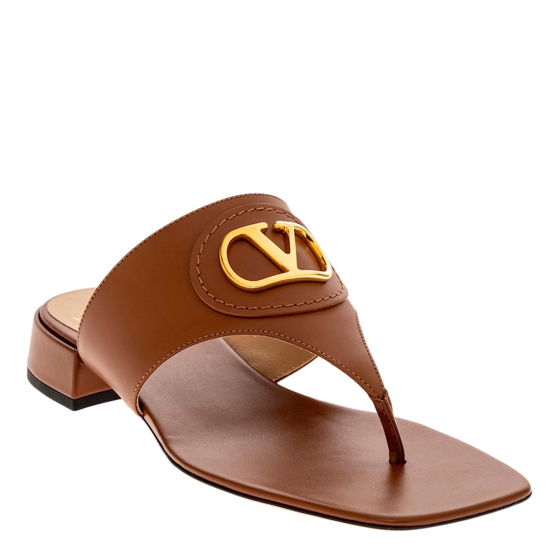 Valentino Vlogo Sandals in Leather - 37 EU