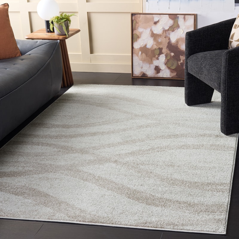 SAFAVIEH, Adirondack Vinni Modern Abstract Distressed Rug - 4' x 6' - Beige/Taupe