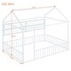 preview thumbnail 9 of 31, Full Size Metal Bed House Bed Frame with Fence and Shelves