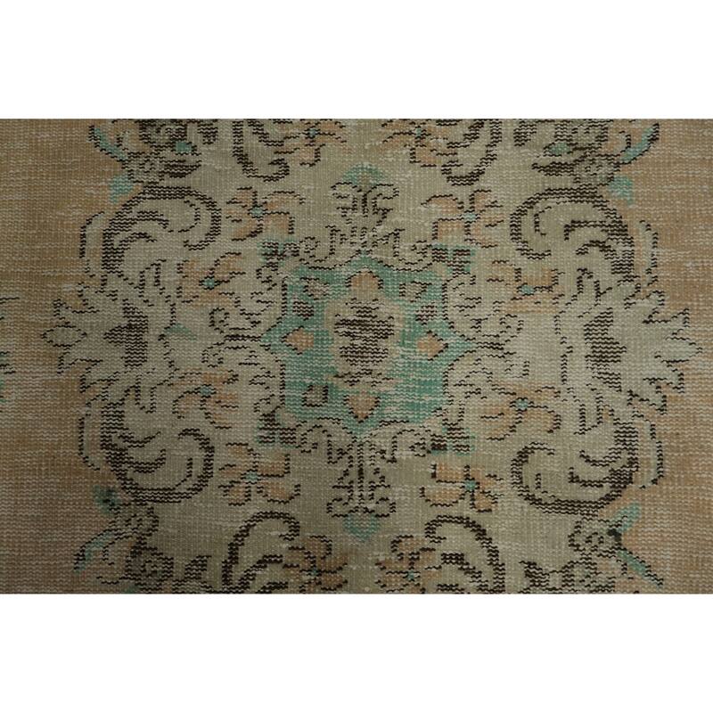 Hand Knotted Oriental 100% Wool Carpet Transitional Floral Oranges & Rust Anatolian Area Rug - 10' 0'' X 5' 8''