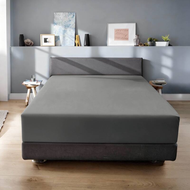 Superior Egyptian Cotton 650 TC Extra Deep Pocket Fitted Sheet - California King - 18" Deep Pocket - Grey