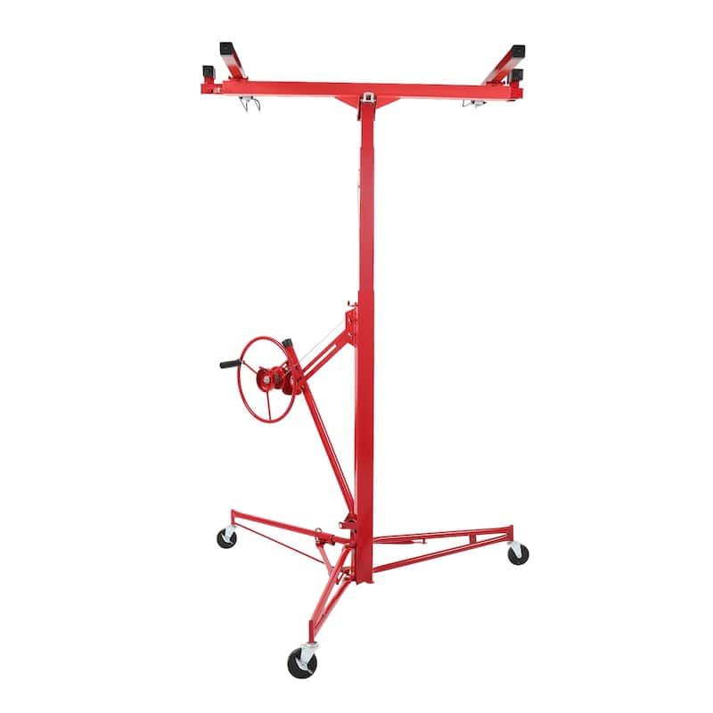 16 FT Drywall Lift, Portable Sheetrock Lift Rolling Panel Hoist Jack Lifter - N/A