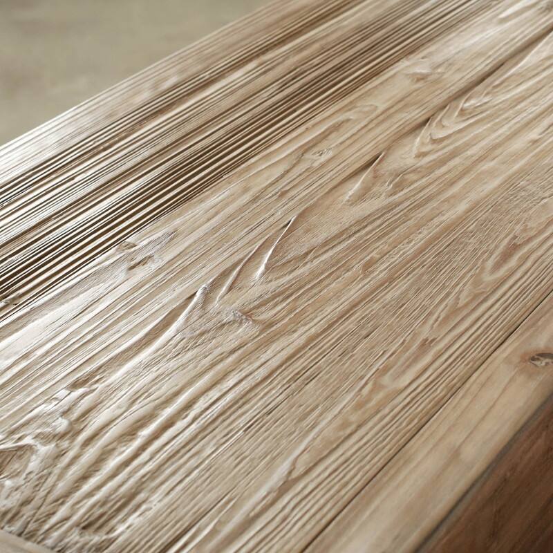 6-Drawer Chest 53Wx18Dx40H Weathered Natural Solid Pine