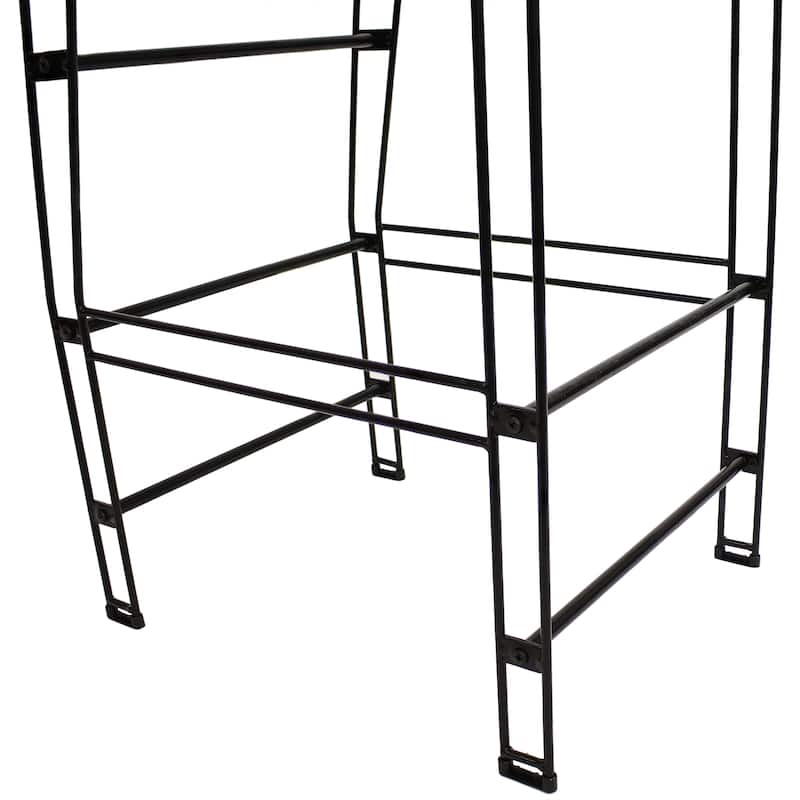 Indoor/Outdoor Modern Metal Wire Bar Stool - Black