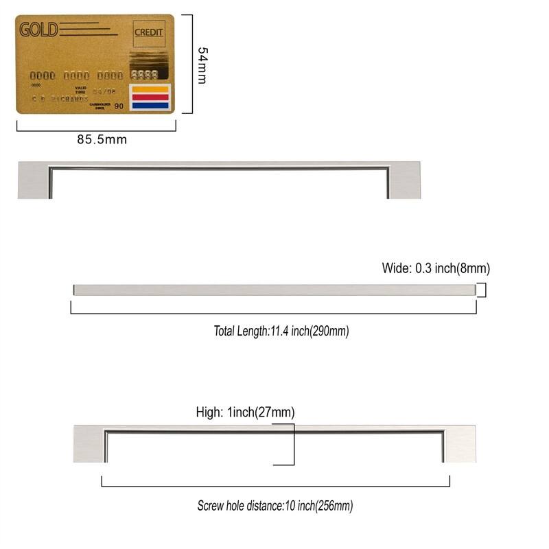 10 Pack Cabinet Pulls - 11.4"L x 0.4"W