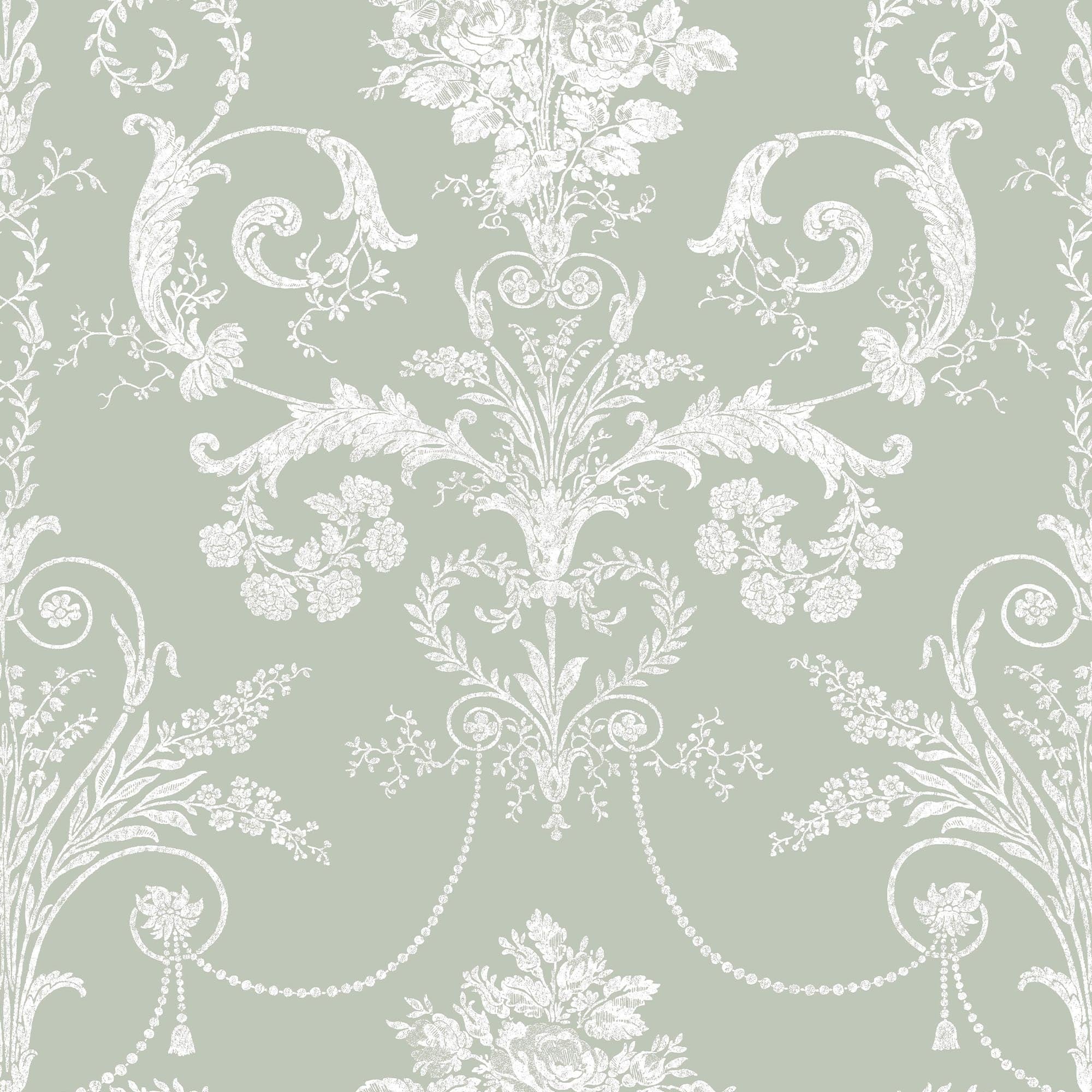 Laura Ashley Josette Sage Green Wallpaper