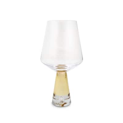 Set of 6 Glasses With Gold Stem