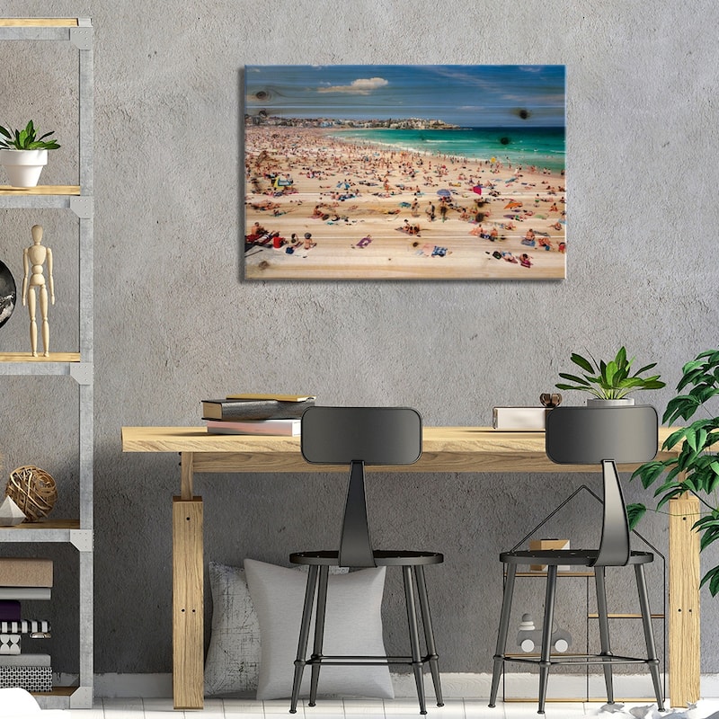 New Year's Day, Bondi Beach, Sydney, New South Wales, Australia Print On Wood by Matteo Colombo - Multi-Color