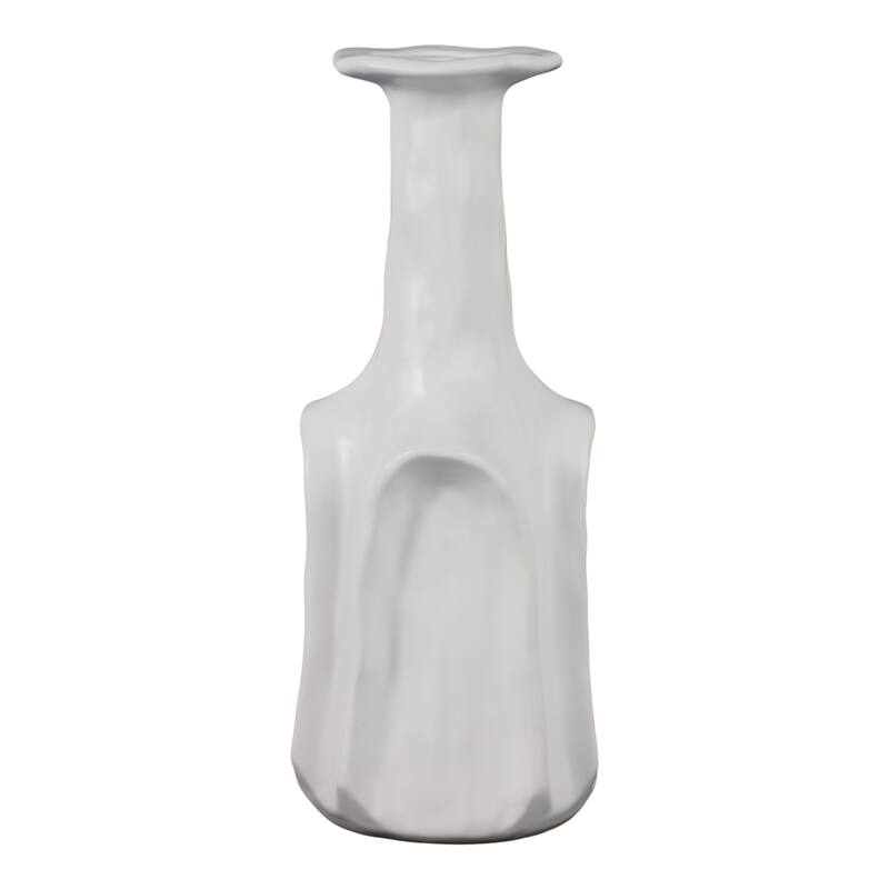 Decorative Vase - White Ceramic Sleek Design