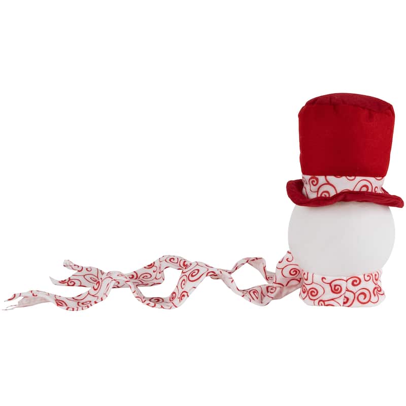 Plush Snowmen in Hats Christmas Ornaments - 12.5" - Set of 3