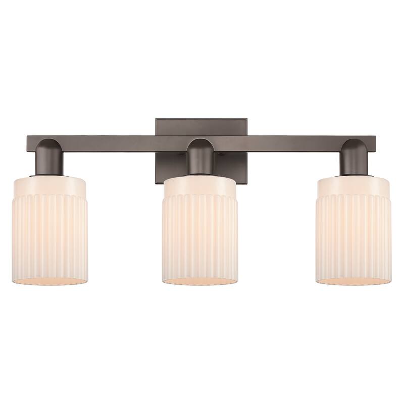 Innovations Lighting Endless Possibilities Arcadia - Hadley - 3 Light 24" Bath Vanity Light - Oil Rubbed Bronze/Matte White