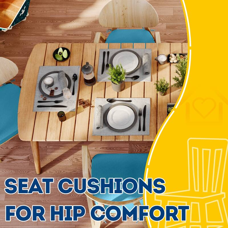 AAAAAcessories 17 in. X 16 in.Indoor Strap Non-slip Chair Cushion for Multi-scenario Setups (2 Pack) - N/A