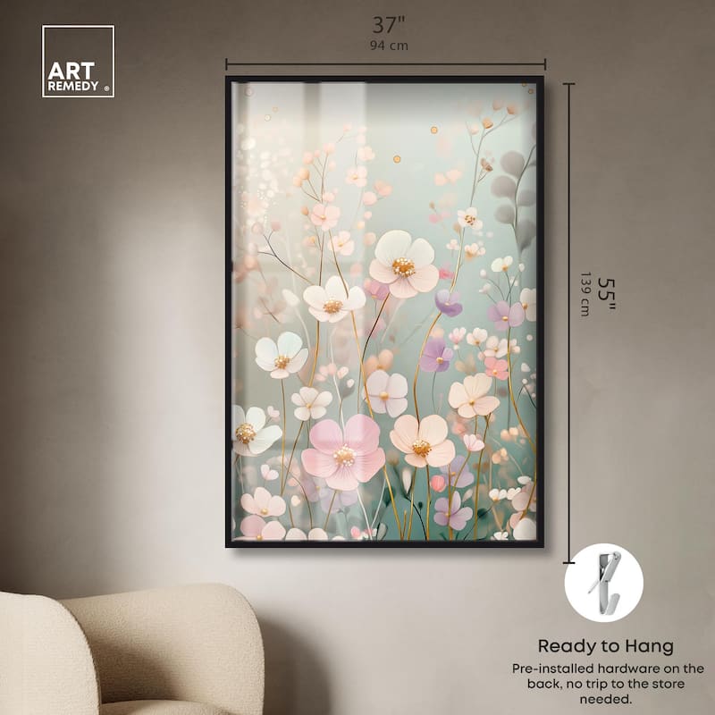 Tiny Blooms I Shadowbox by Art Remedy