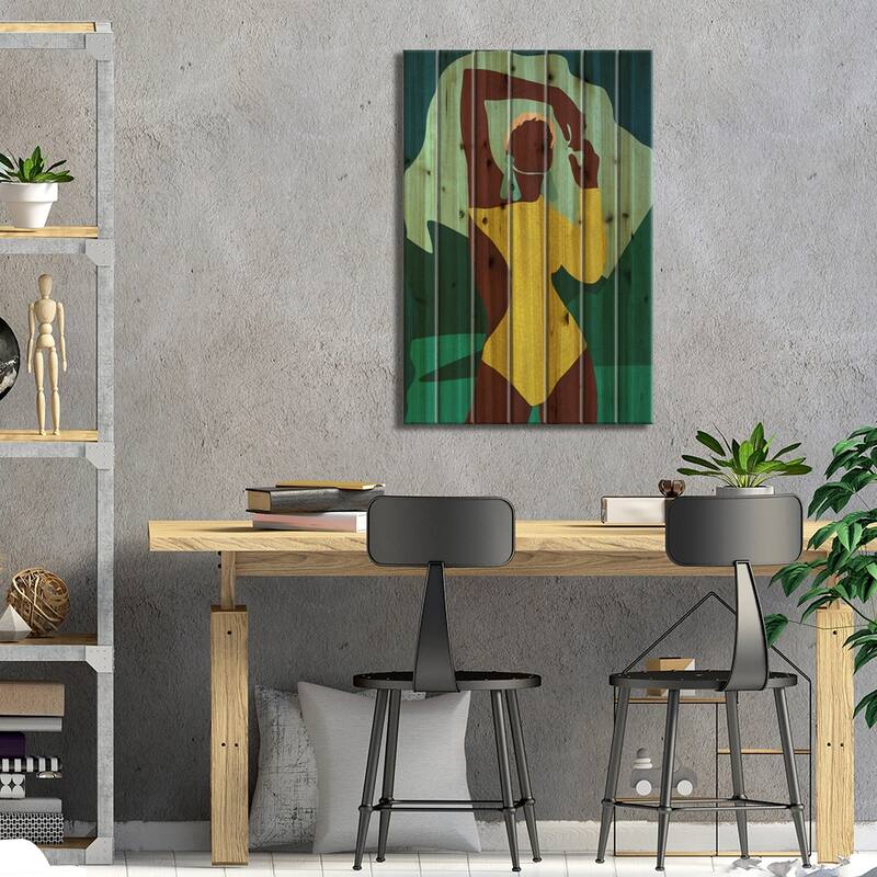 Citronella Print On Wood by Reyna Noriega - Multi-Color