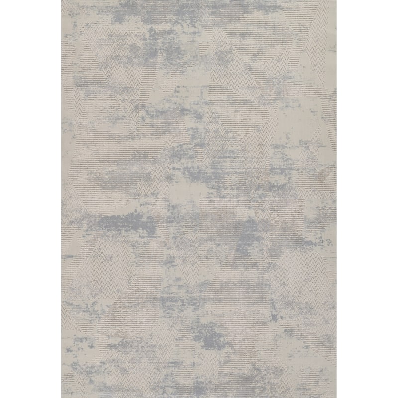 Momeni Vera Polyester Blend Abstract Area Rug - Light Blue - 7'10" X 10'