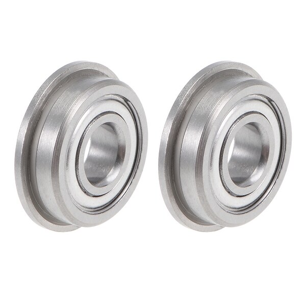 F695ZZ Flange Ball Bearing 5x13x4mm Shielded Chrome Bearings 2pcs