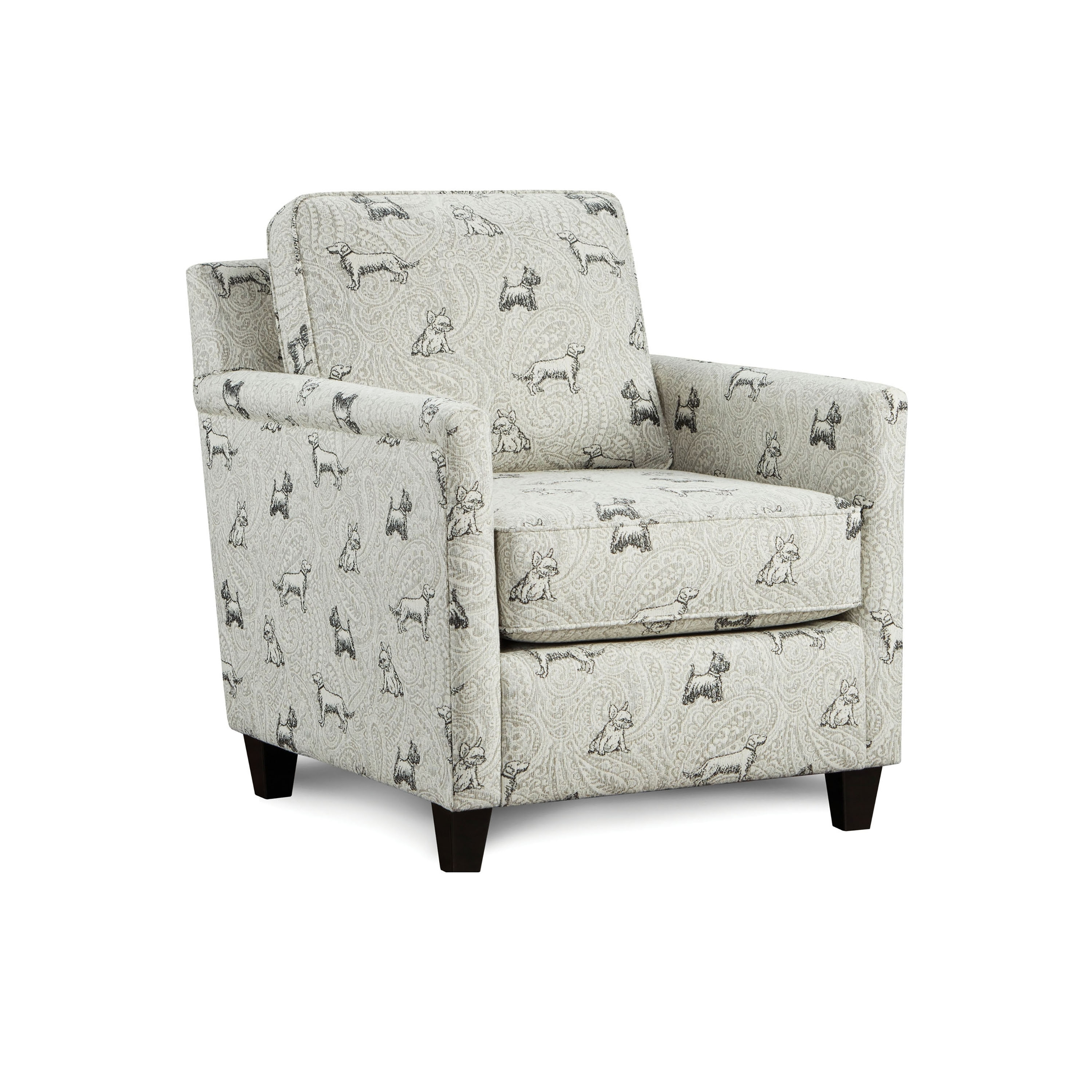 Chair with dog print hot sale fabric