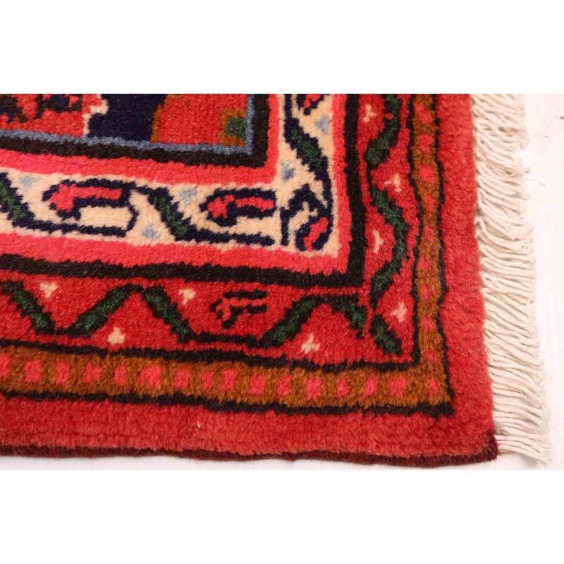 ECARPETGALLERY Hand-knotted Andelz Red Wool Rug - 2'10 x 10'2