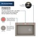 preview thumbnail 12 of 86, Karran Drop-In Quartz 33 in. 1-Hole Single Bowl Kitchen Sink Kit