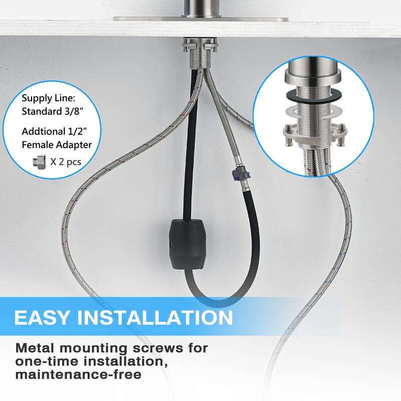 Single-Handle Pull-Down Sprayer Kitchen Faucet with Soap Dispenser