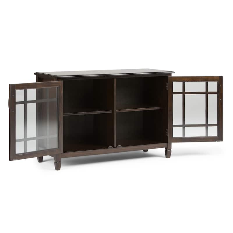 WYNDENHALL Hampshire SOLID WOOD 46 inch Wide Traditional Low Storage Cabinet - 46"w x 17"d x 31" h
