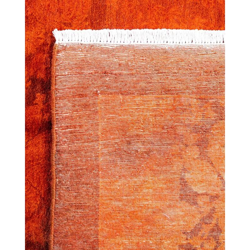 Fine Vibrance One-of-a-Kind Hand-Knotted Area Rug - Orange, 6' 1" x 6' 5" - 6' 1" x 6' 5"