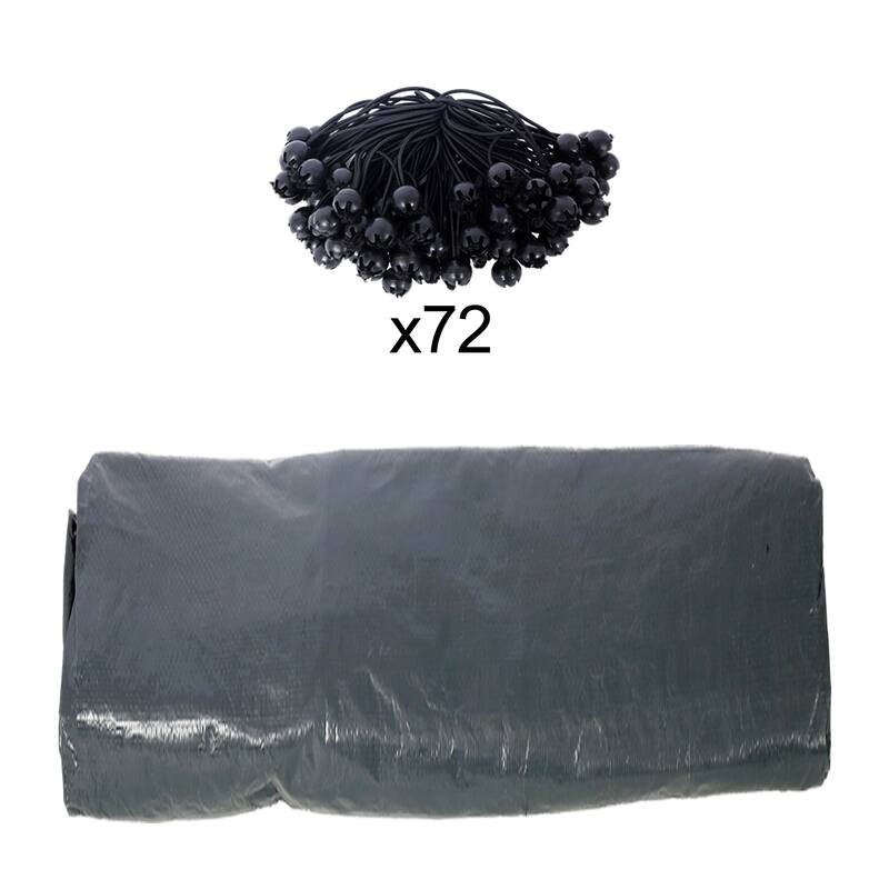 10x20FT Carport Canopy, Waterproof UV Protection, 72 Elastic Buckles