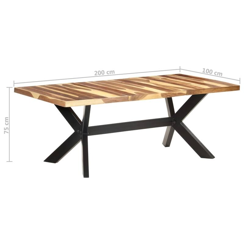 vidaXL Solid Wood Dining Table with Honey Finish Wooden Furniture Multi Sizes