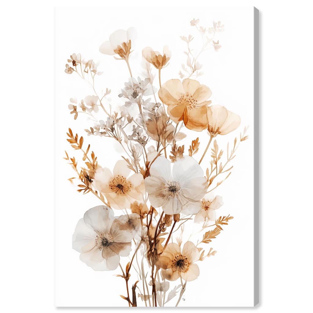 Parchment Petals Canvas by Art Remedy, Gallery Wrapped