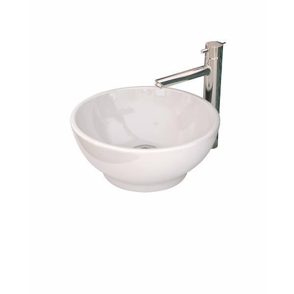 Shop Decolav 1441 Aila 15 5 8 Round Vitreous China Vessel Lavatory Sink Ceramic White Overstock 13749331