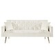 preview thumbnail 12 of 13, Versatile Convertible Folding Futon Sofa Bed, Features Adjustable Backrest and Stylish Gold Legs.