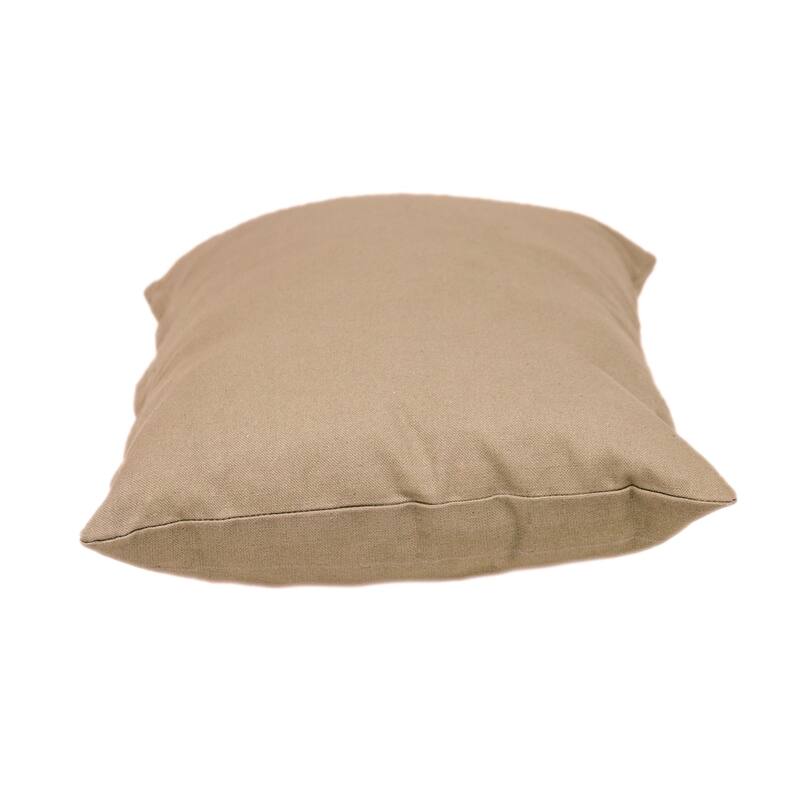 Cotton Rectangular Throw Pillow - 18" - Tan Beige