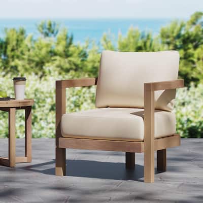 Wood Patio Club Chair
