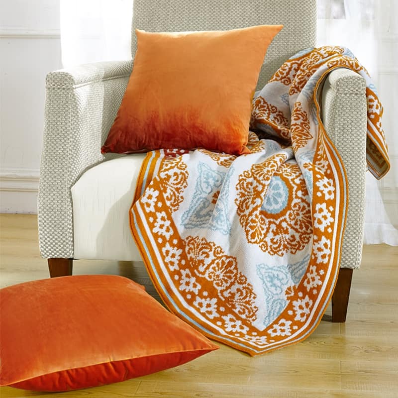 Woven Throw and Pillow Shell Combo - Delia