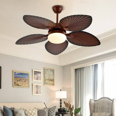 52'' Tropical 5 Blades Ceiling Fan Lights with Remote