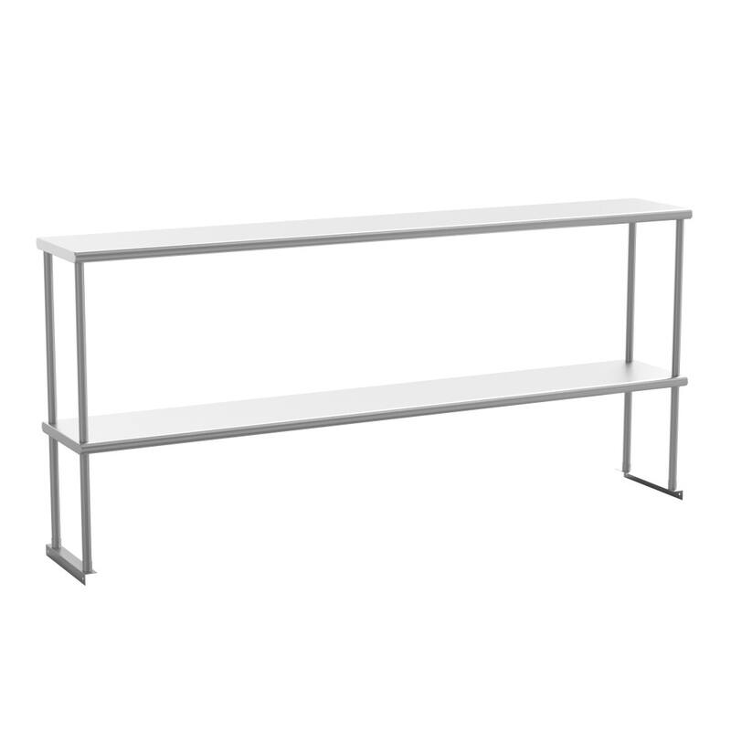 Commercial Grade NSF Certified Stainless Steel Metal Kitchen Double Overshelf
