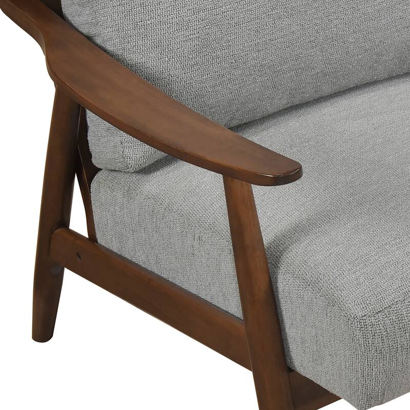 Oliver 31" Textured Accent Chair - Solid Wood Frame, Reversible Back