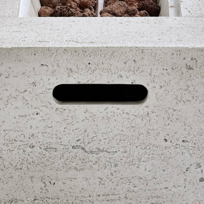 41.9" Outdoor Rectangular Propane Fire Pit 40000 BTU, Heater with Stainless Steel Burner and Free Lava Rocks, Waterproof Cover