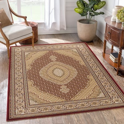 Red 5 ft. 3 in. x 7 ft. 3 in. Area Rug - 7' x 5'