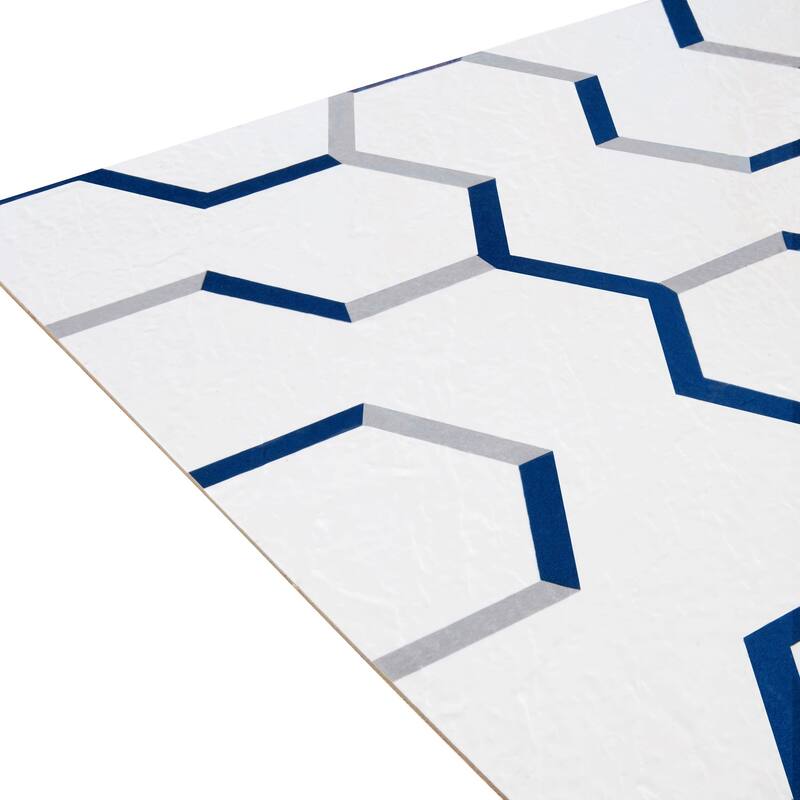 Retro Self Adhesive Vinyl Floor Tile - Geo Puzzle - 20 Tiles/20 sq ft