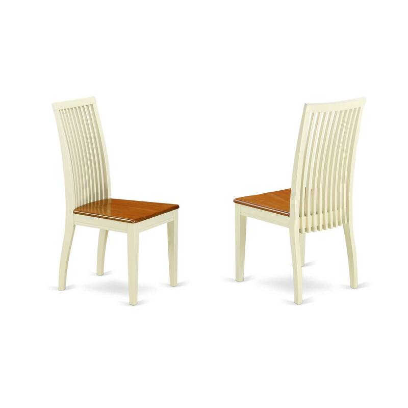 HomeStock 3-Pc Buttermilk and Cherry Finish Solid Wood Top With Dropleaf Dining Table Set