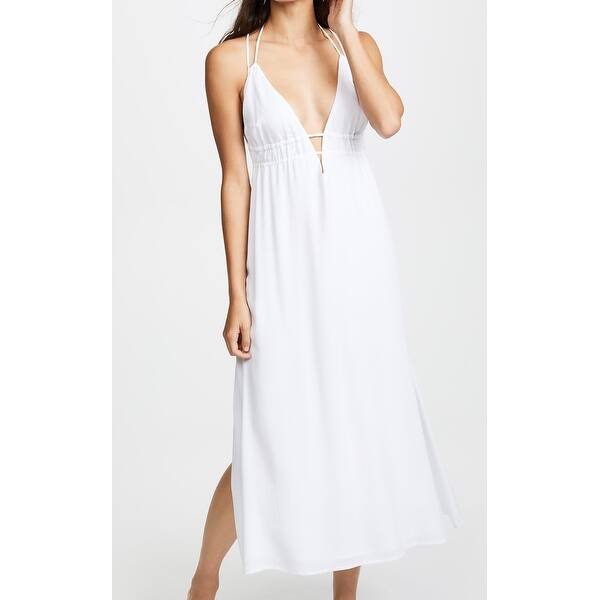 Shop L Space White Women S Size Medium M Plunge Dress Cover Up