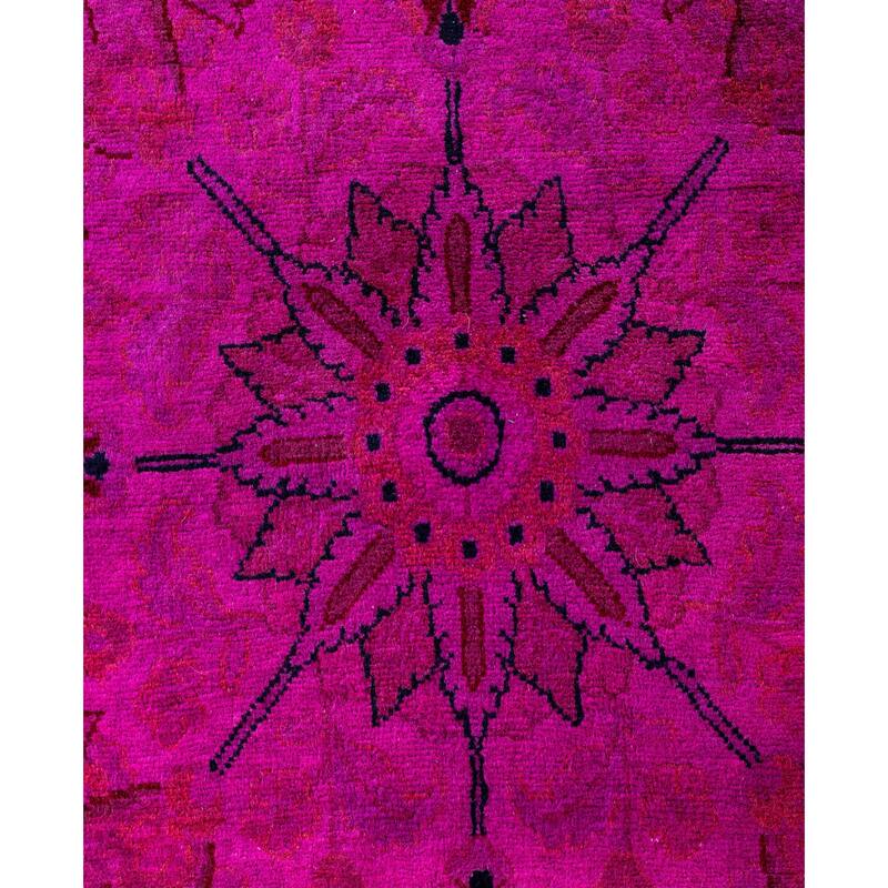 Overdyed One-of-a-Kind Hand-Knotted Area Rug - Pink - 8' 1" x 8' 1"