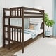 preview thumbnail 25 of 30, Max and Lily Twin over Twin Bunk Bed with Ladder on End Walnut