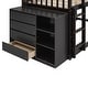 preview thumbnail 15 of 14, Luxury Twin over Twin Bunk Bed with 4 Drawers, 3 Shelves and Built-in Ladder for Maximized Space, Espresso
