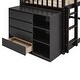 preview thumbnail 13 of 12, Twin Over Twin Low Bunk Bed with Storage, Wood Floor Bunk Beds with 4 Drawers and 3 Shelves, for Kids, Girls Boys, Teens, Adults