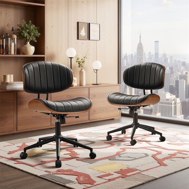 OVIOS Armless Adjustable Ergonomic Office Chair - N/A
