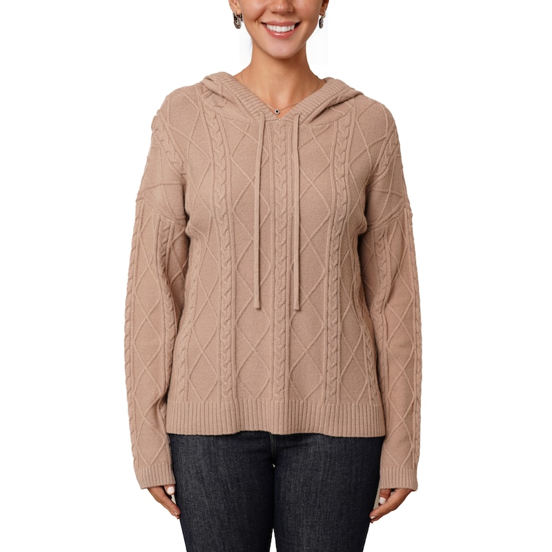 Cyrus Pullover Cable Knit Hoodie