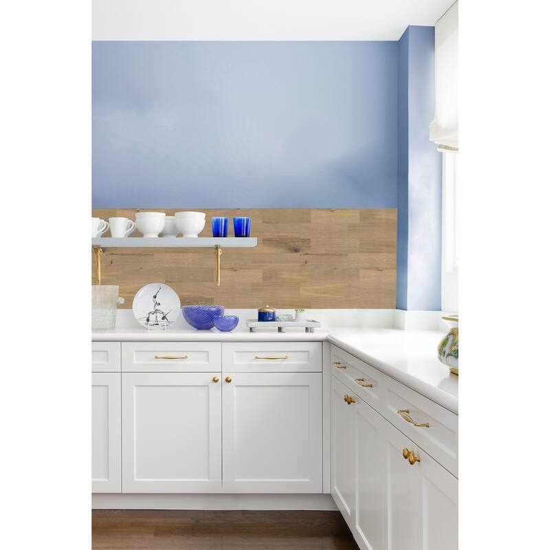 Faux Wood Natural Peel & Stick Wall Tiles