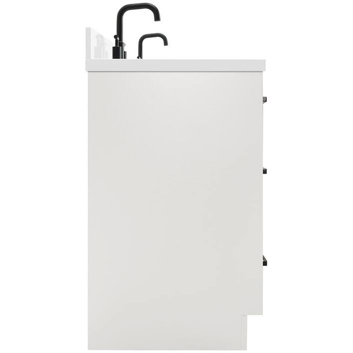 Ariel K67DWQOVO Kelly 67" Free Standing Double Oval Basin Vanity Set